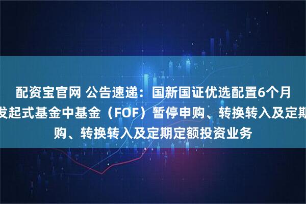 配资宝官网 公告速递：国新国证优选配置6个月持有期混合型发起式基金中基金（FOF）暂停申购、转换转入及定期定额投资业务
